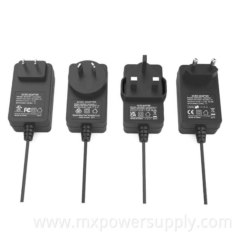 12V2A 24V1A power adapter wtih kc kcc 